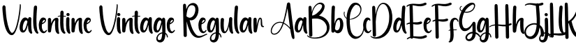 Valentine Vintage Regular font