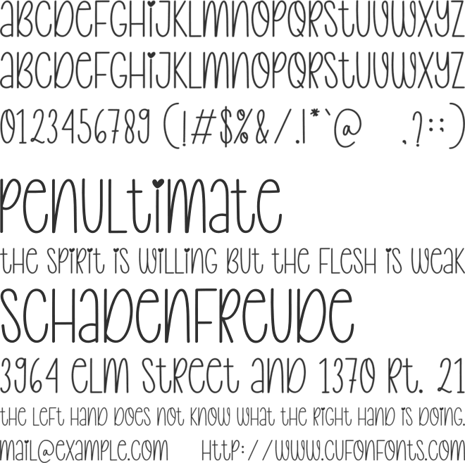 Morning House font preview