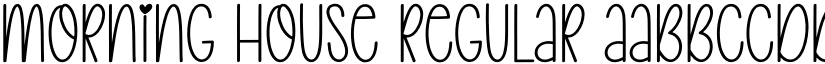 Morning House Regular font
