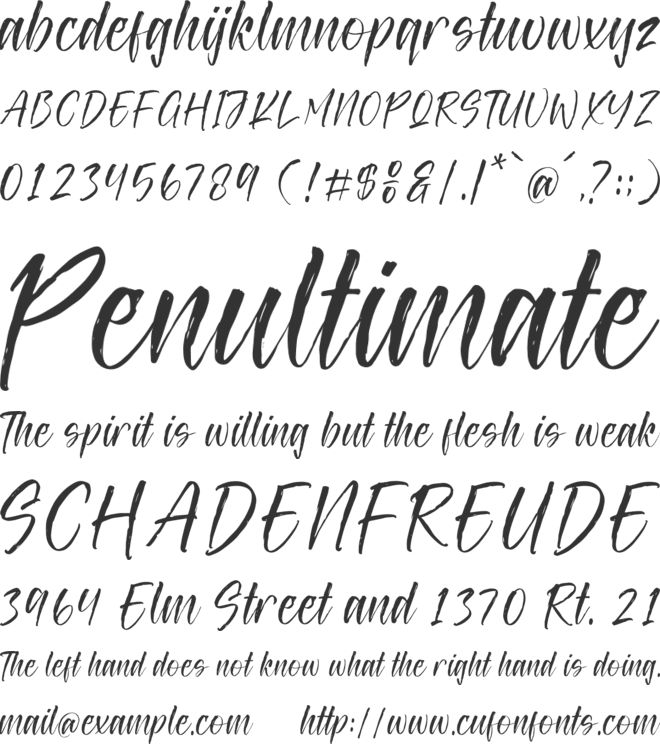 Nathaniell Blackwood font preview