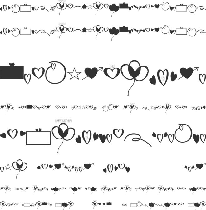 Brigadoon Extras font preview