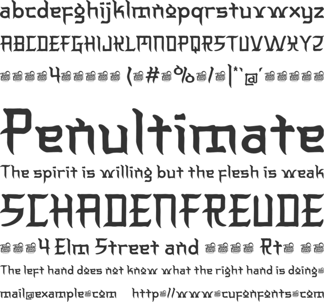 Kimyonja Trial font preview