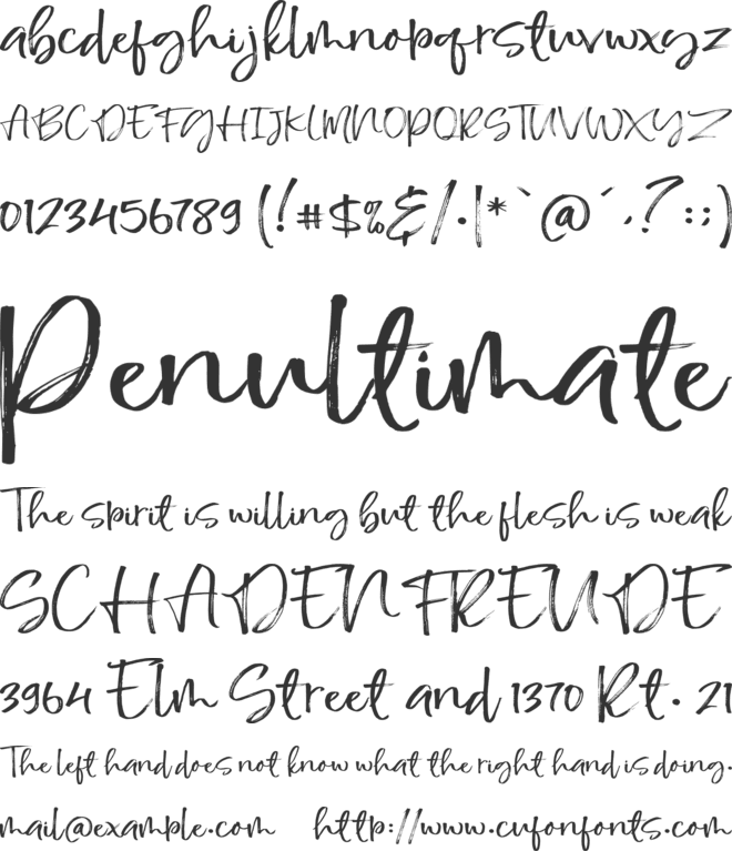 Sapodilla font preview