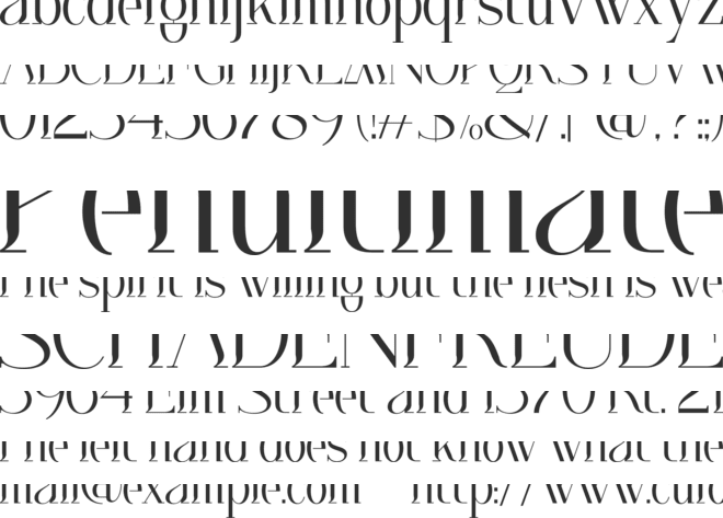 Mitoga Display font preview