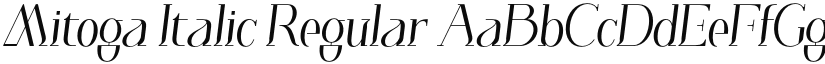 Mitoga Italic Regular font