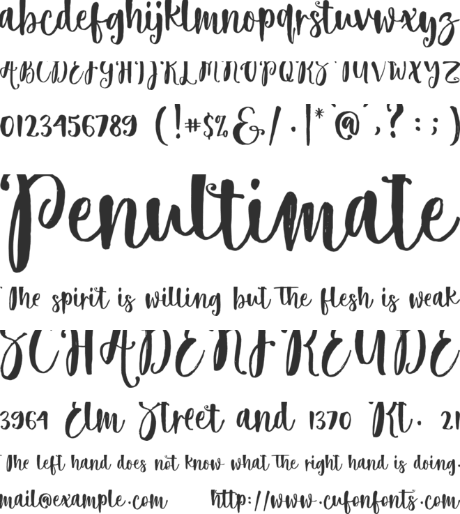 Fresh Mood font preview
