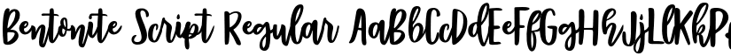 Bentonite Script Regular font