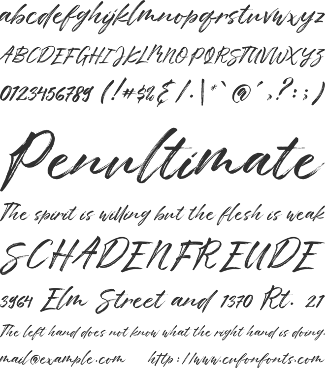 Astage font preview