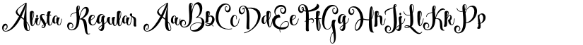 Alista Regular font