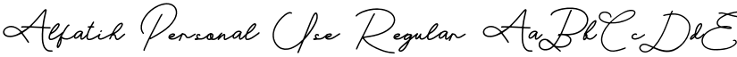 Alfatih Personal Use Regular font