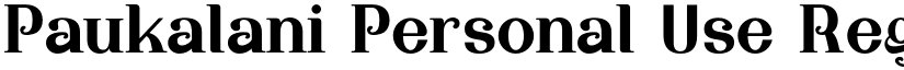 Paukalani Personal Use Regular font