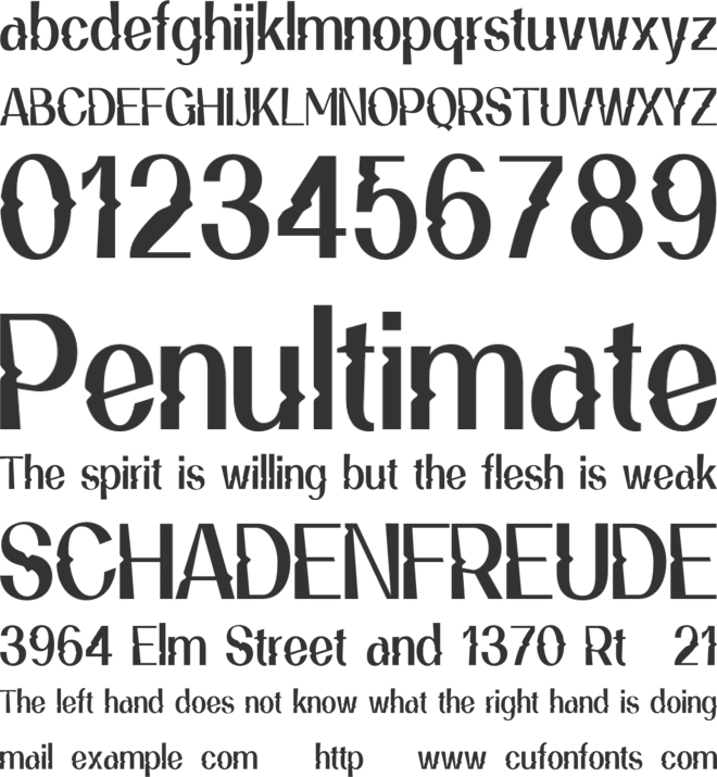 Bambinta Personal Use font preview