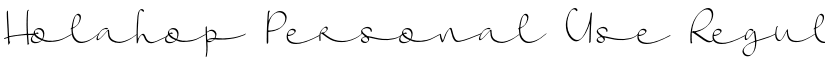 Holahop Personal Use Regular font