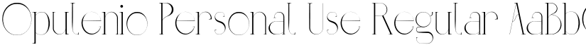 Opulenio Personal Use Regular font