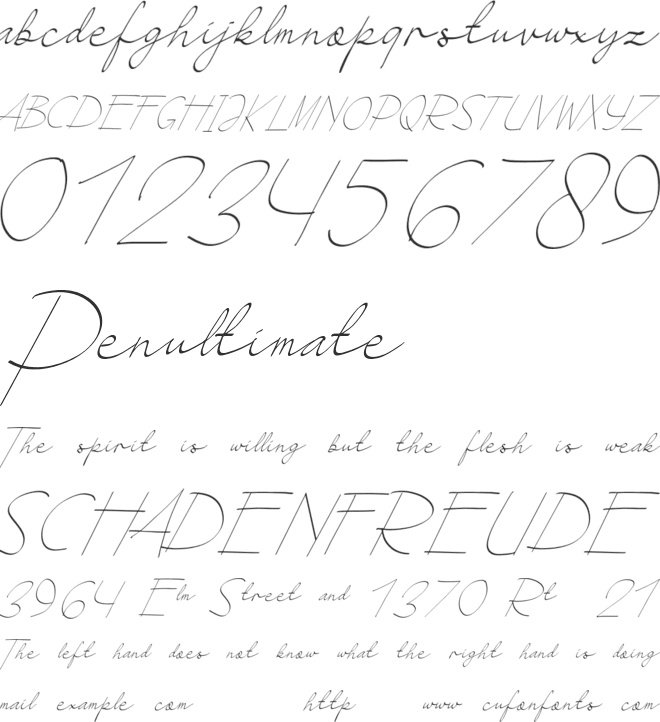 Hevanola Personal Use font preview