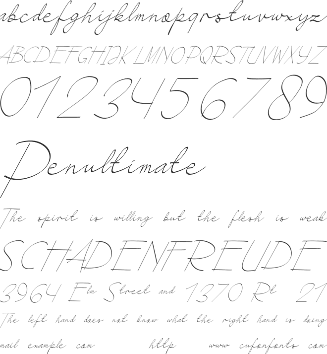 Hevanola Personal Use font preview