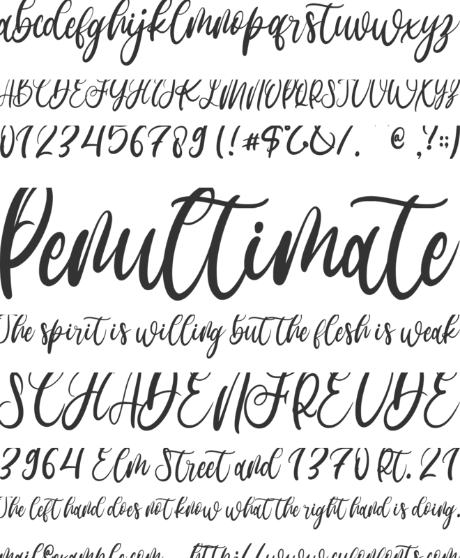 Xylophones font preview