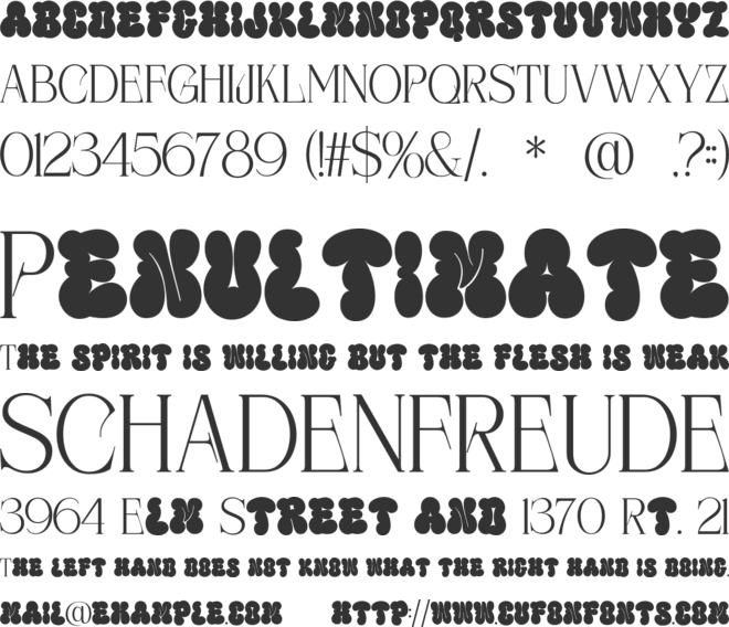 Warior bomber font preview