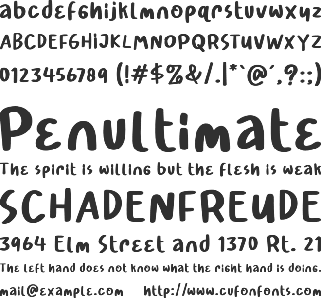 Pencil Story font preview