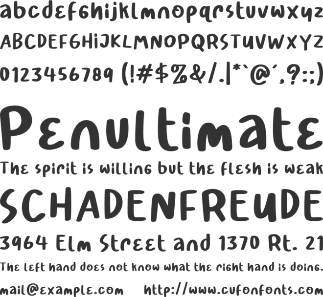 Pencil Story font preview