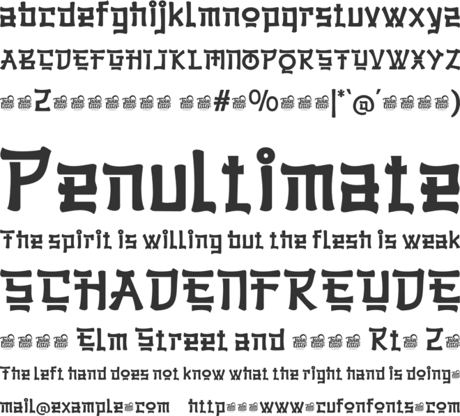 HIZUNA Trial font preview