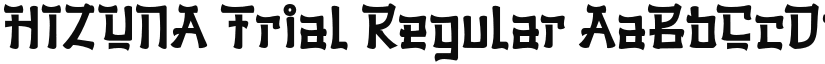 HIZUNA Trial Regular font
