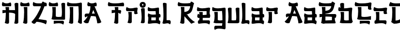 HIZUNA Trial Regular font