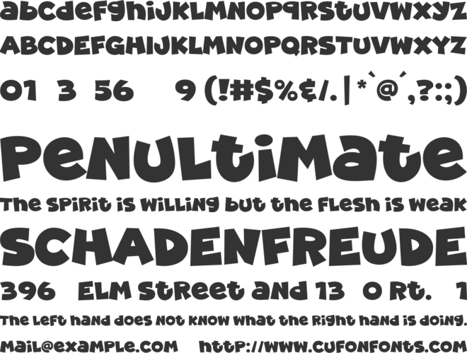 Super Cosmic font preview