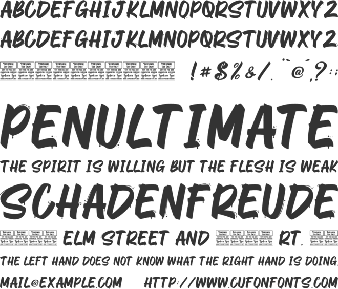 Lazy Tuesday - Personal Use font preview