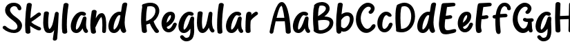 Skyland Regular font