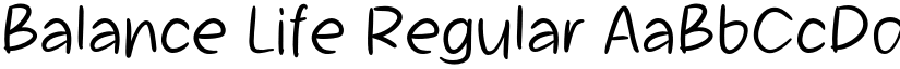 Balance Life Regular font