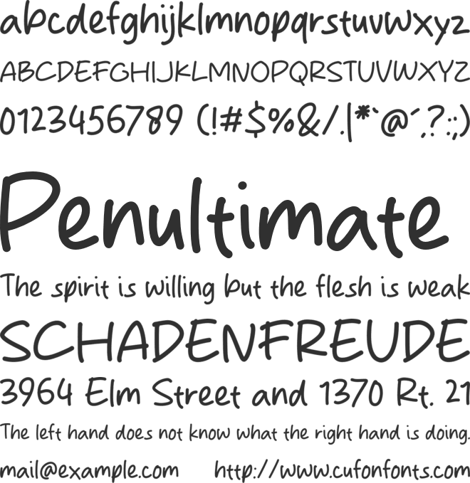 Mental Space font preview