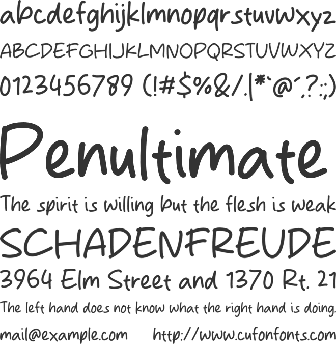 Mental Space font preview