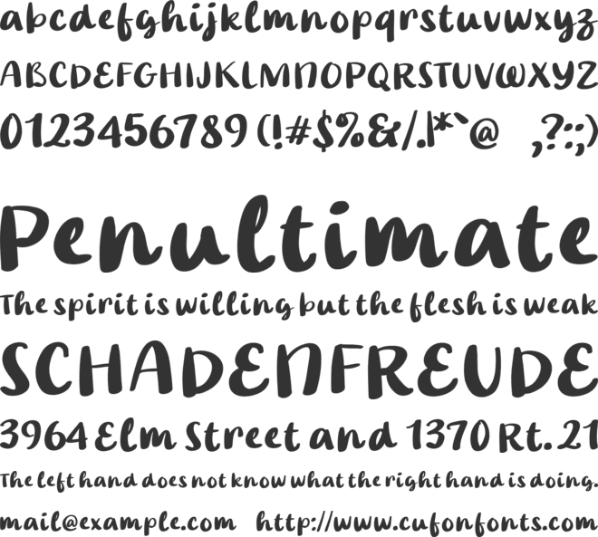 Master Freebie font preview