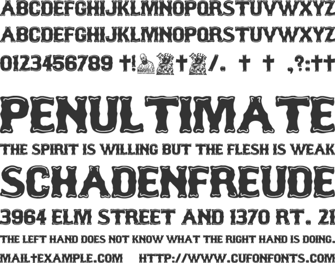 No Club Lone Wolf font preview