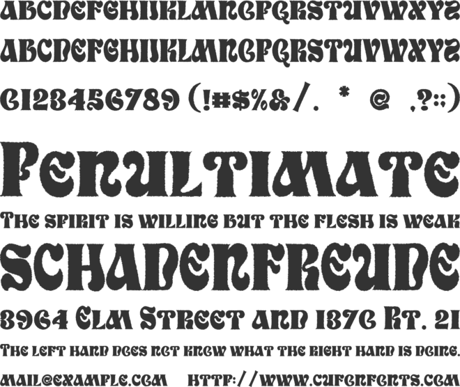 Buckary font preview