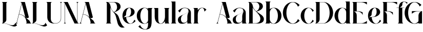 LALUNA Regular font