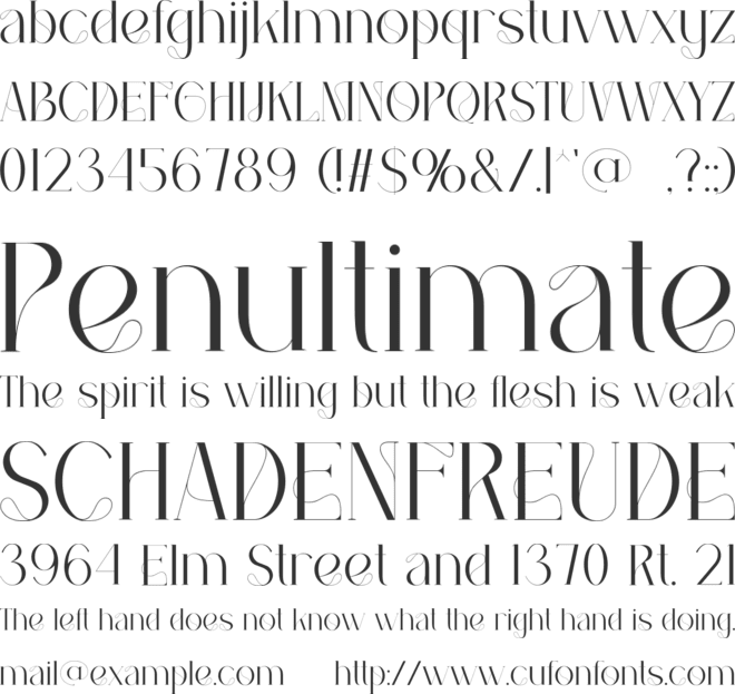 ELMONZA font preview