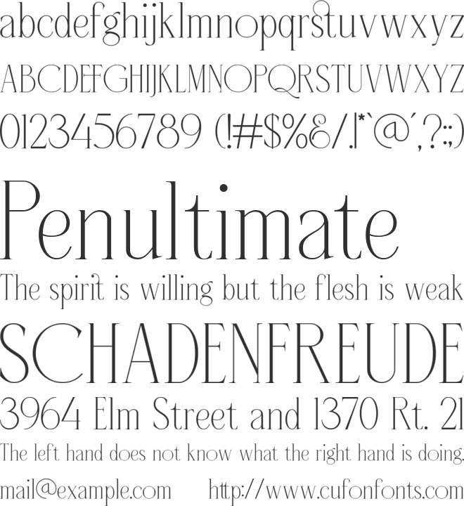 Listian font preview