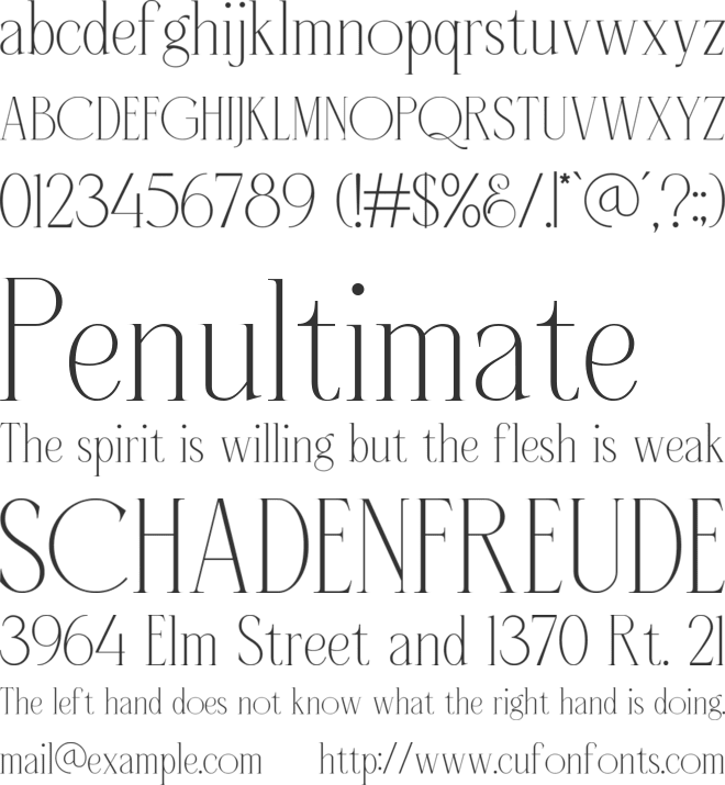Listian font preview