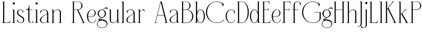 Listian Regular font