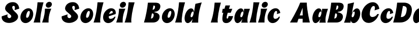 Soli Soleil Bold Italic font