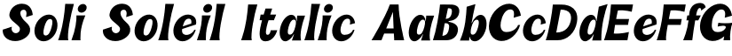 Soli Soleil Italic font