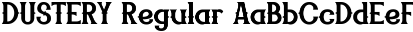 DUSTERY Regular font