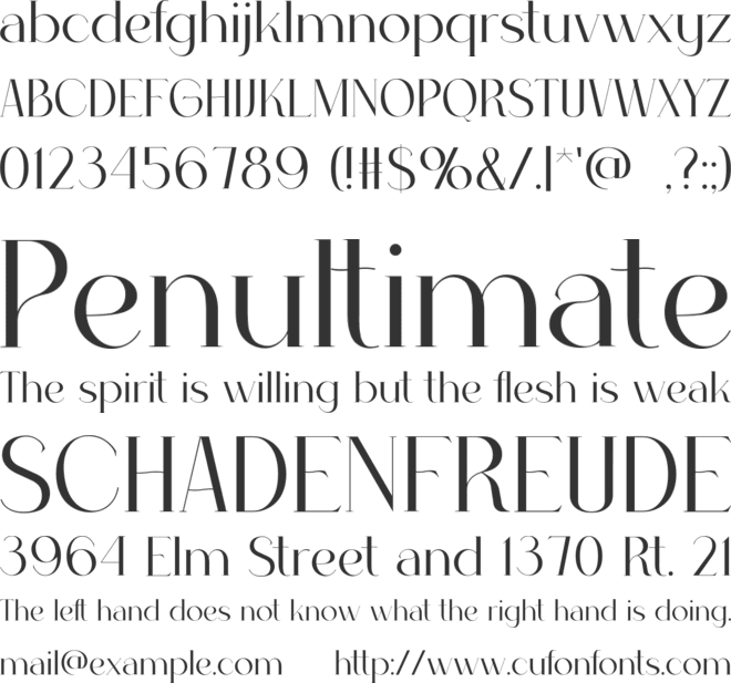 GLASTONE font preview