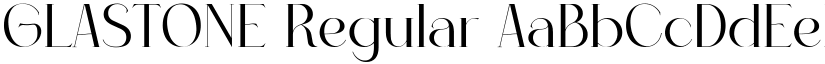 GLASTONE Regular font