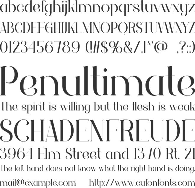 KAPUTREN font preview