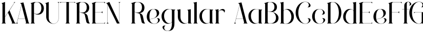 KAPUTREN Regular font