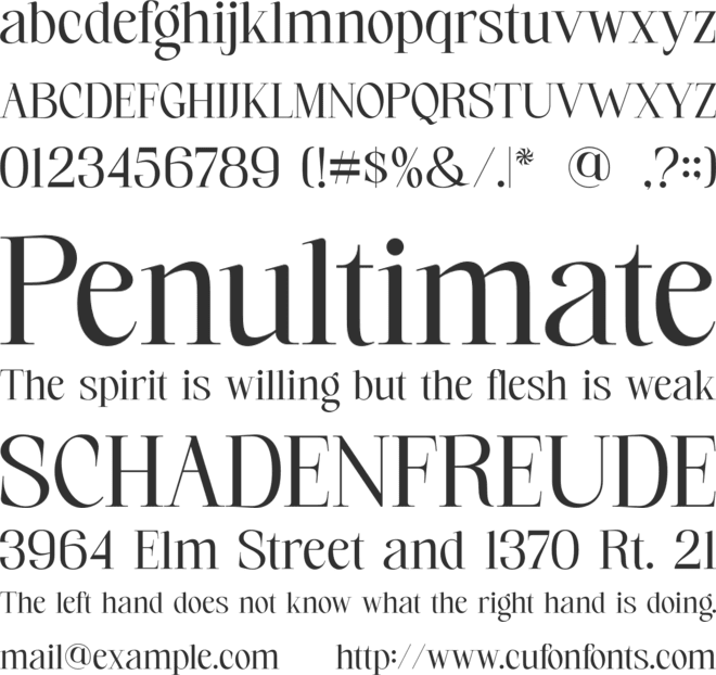 Cornate font preview