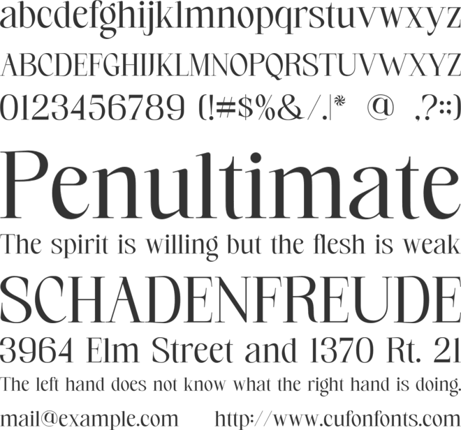 Cornate font preview